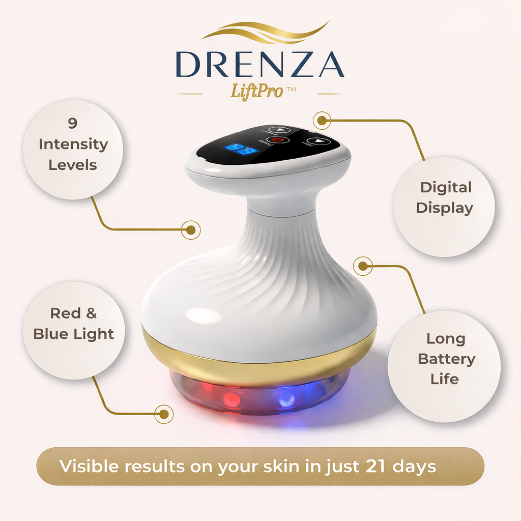 DRENZA® Lift™ – 4-in-1 Sculpting System: Instant De-puffing & Targeted Dimple Smoothing