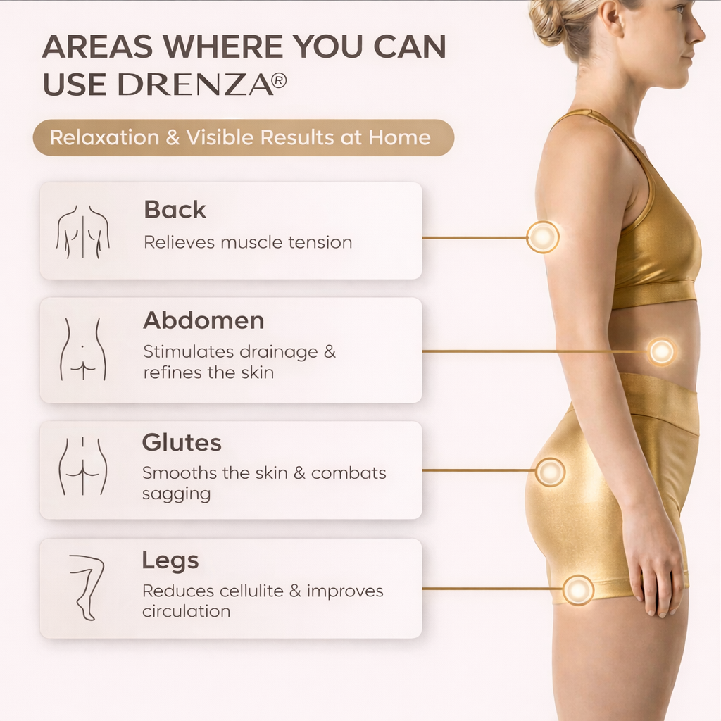 DRENZA® Lift™ – 4-in-1 Sculpting System: Instant De-puffing & Targeted Dimple Smoothing